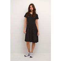 Ausgestelltes Midikleid mit Polka-Dots