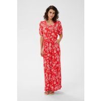 Maxikleid mit Blumenmuster und V-Ausschnitt