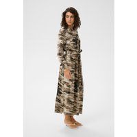 Bedrucktes Midi-Hemdkleid mit Gürtel