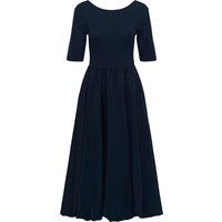 Midikleid mit Rippstrick-Oberteil und Volumensaum