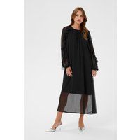 Maxikleid mit Rüschen und Transparenz
