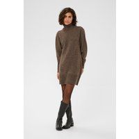 Locker geschnittenes Rollkragen-Strickkleid