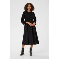 Midikleid mit geraffter Taille