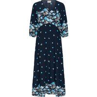 Maxikleid mit Blumenmuster und V-Ausschnitt