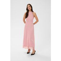 Elegantes Satin-Maxikleid mit Spitze