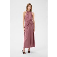 Halterneck-Maxikleid mit Taillenraffung