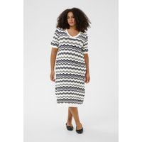 Strick-Midikleid mit Wellenmuster