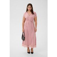 Midi-Kleid mit Spitzendetails