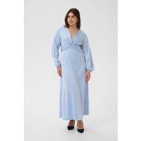 Maxikleid mit V-Ausschnitt und Knotendetail