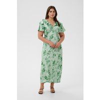 Luftiges Satin-Maxikleid mit Blumenmuster