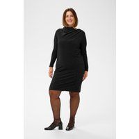Elegantes schimmerndes Kleid mit Wasserfallausschnitt
