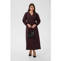 Elegantes Wickel-Maxikleid mit Ballonärmeln