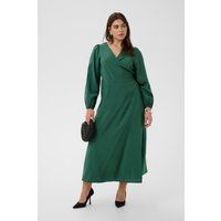 Elegantes Satin-Wickel-Maxikleid