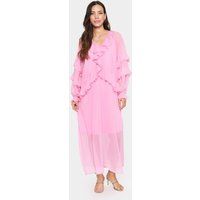 Fließendes Maxikleid mit Rüschen