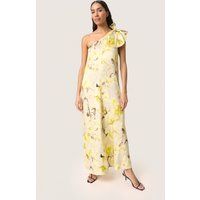 Ein-Schulter-Maxikleid mit Blumenmuster