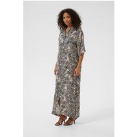 Maxi-Hemdkleid mit Blättermuster
