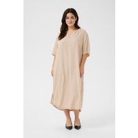Lockeres Midi-Kleid aus Leinenmix