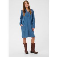 Lockeres Denimkleid mit V-Ausschnitt
