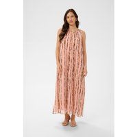 Ärmelloses Maxikleid mit Batikmuster