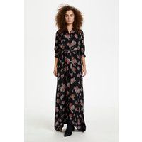 Fließendes Maxi-Hemdblusenkleid mit Blumenmuster