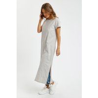 Minimalistisches Maxi-T-Shirt-Kleid aus Baumwolle