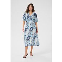 Midikleid mit Marmor-Print und Knotendetail