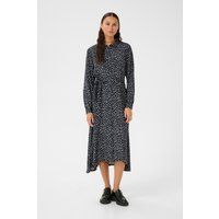 Lockeres Midi-Hemdblusenkleid mit Gürtel