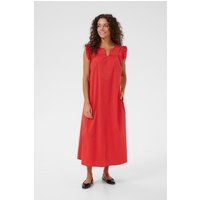 Ärmelloses Midi-Kleid mit Rüschendetails