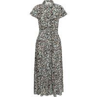 Hemdkleid mit floralem Tiermuster