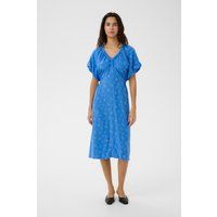 Gerafftes Midikleid mit Blumenmuster