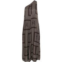 One-Shoulder-Maxikleid mit geometrischem Muster