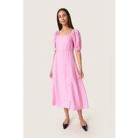 Midi-Kleid mit Puffärmeln und Karree-Ausschnitt
