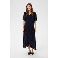 Fließendes Jacquard-Wickel-Midikleid