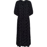 Gestuftes Midikleid mit Polka-Dots