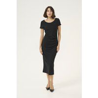 Drapiertes Midikleid mit Kurzarm