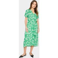 Florales Midikleid mit Knopfleiste