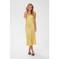 Elegantes Midi-Satin-Slipkleid mit Wasserfallausschnitt