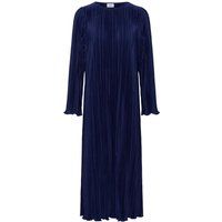 Plissiertes Midikleid mit geradem Schnitt