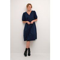 Lockeres Midikleid mit V-Ausschnitt
