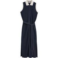 Ärmelloses Polokleid aus Rippstrick
