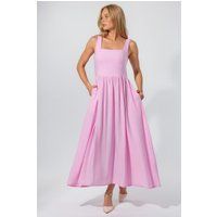 Midi-Kleid mit Karree-Ausschnitt