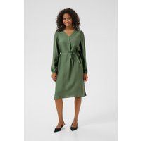 Midikleid mit V-Ausschnitt und Gürtel