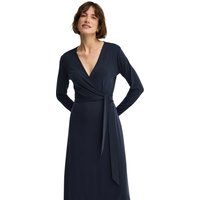 Elegantes langärmliges Wickel-Midikleid