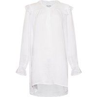 Leinen-Tunika-Kleid mit Rüschen