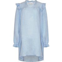 Leinen-Minikleid mit Rüschendetails