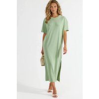 Lockeres Midi-T-Shirt-Kleid