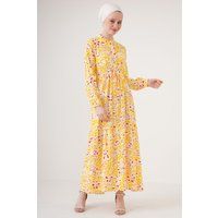 Luftiges Maxikleid mit botanischem Muster
