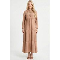 Fließendes Stufen-Maxikleid mit Quasten