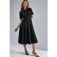 Ausgestelltes Midikleid mit Hemdkragen