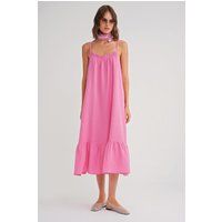 Midi-Stufenkleid aus Baumwoll-Muslin